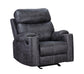 Hirah Dark Gray Microfiber Manual Recliner Chair with Cupholder Function FredCo