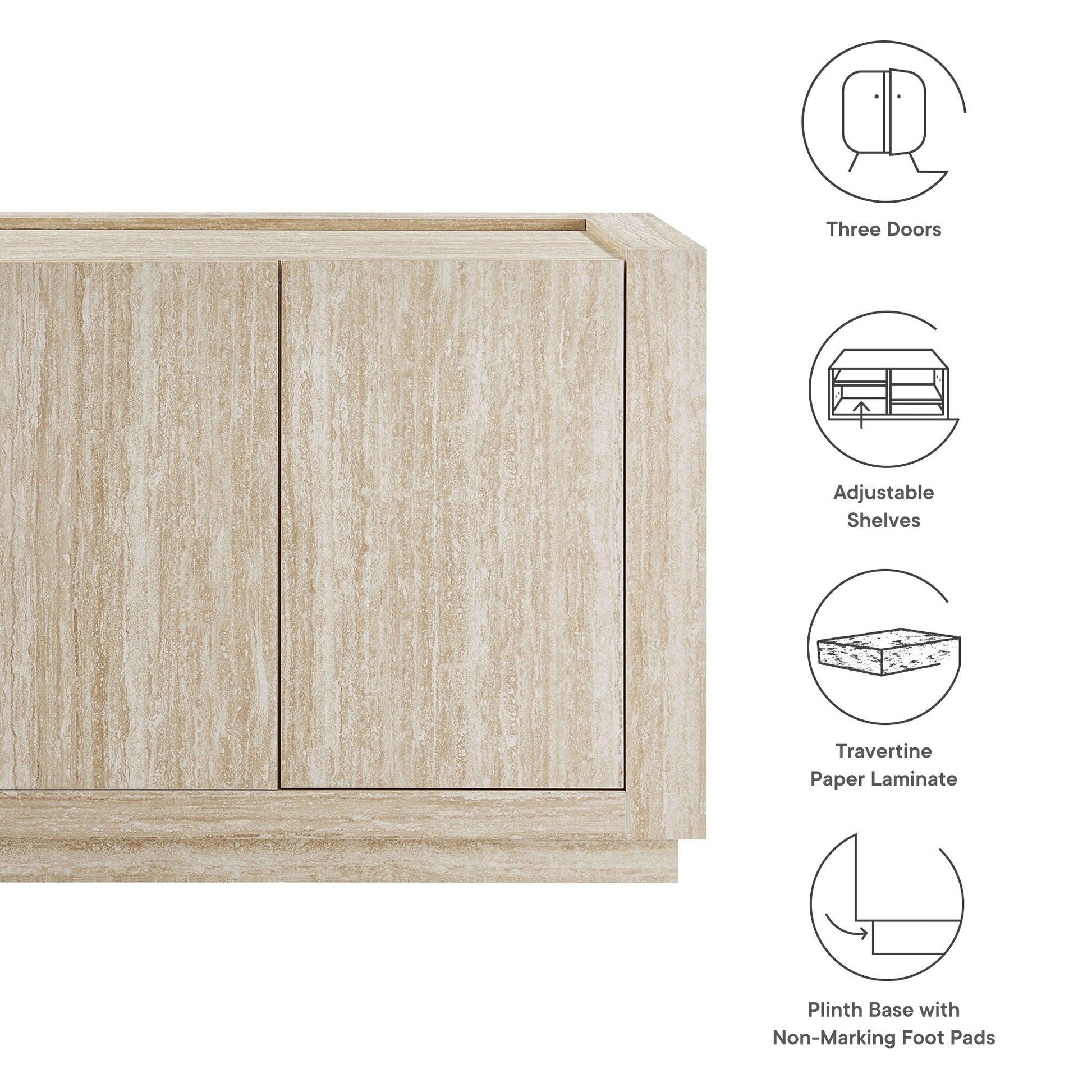 Hollis 59" Travertine Sideboard by Modway FredCo