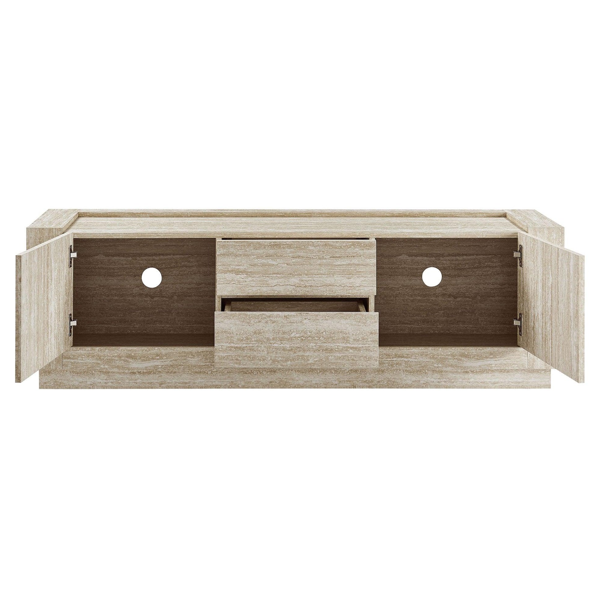 Hollis 59" Travertine TV Stand by Modway FredCo