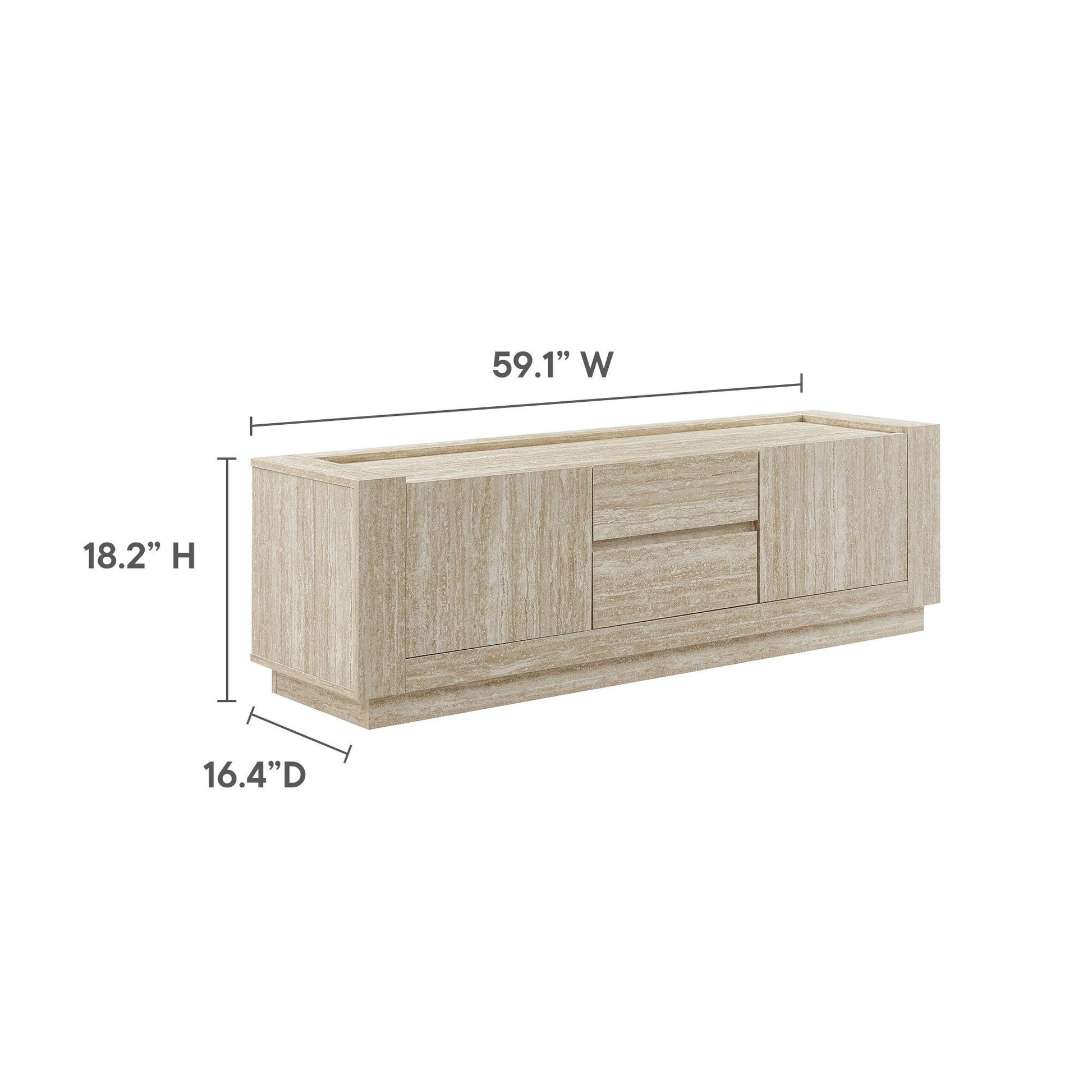 Hollis 59" Travertine TV Stand by Modway FredCo