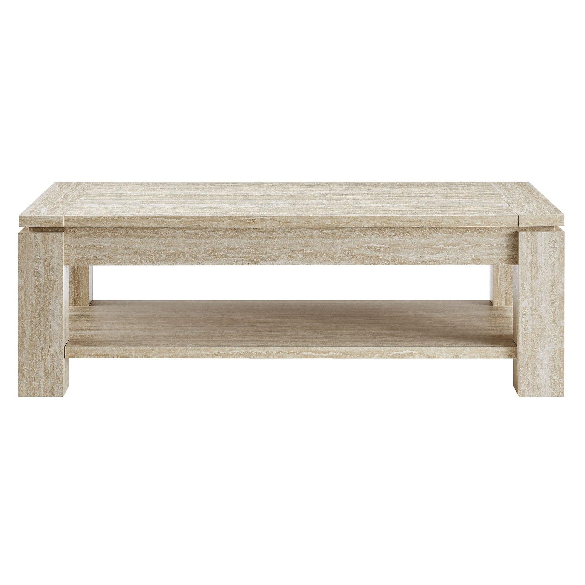 Hollis Travertine Coffee Table by Modway FredCo