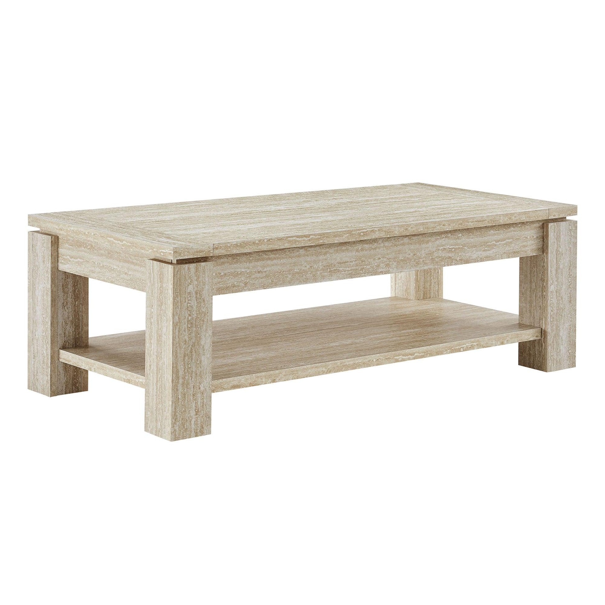 Hollis Travertine Coffee Table by Modway FredCo