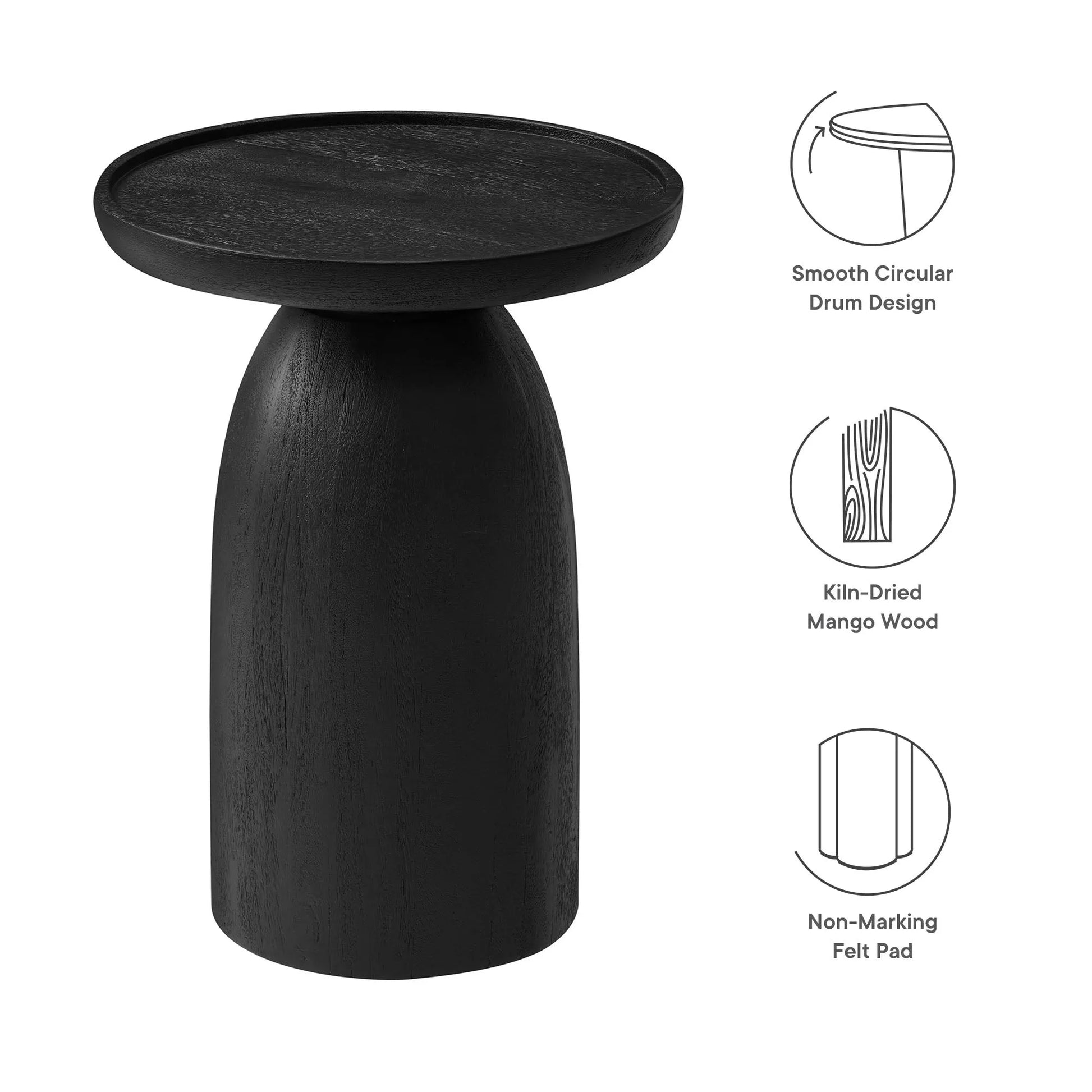 Holloway Round Wood Side Table by Modway EEI-7145 FredCo