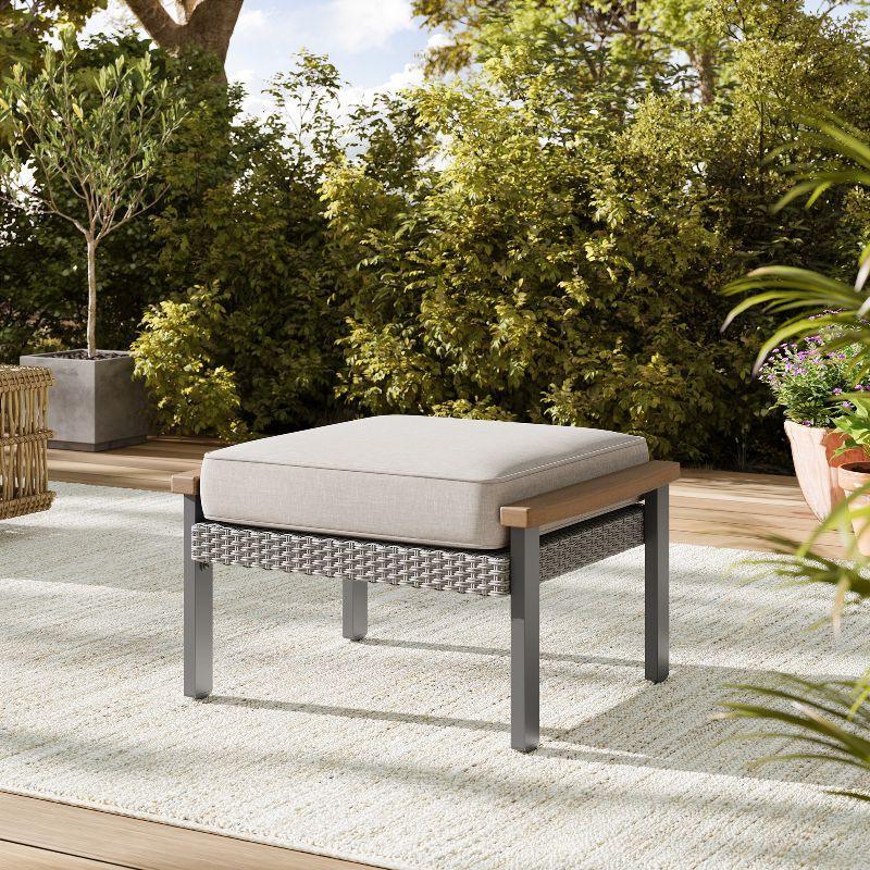 HOME Sencillo Collection - 5 Piece Patio Furniture Set, 2 Lounge Chairs, 2 Ottomans, 1 Coffee Table FredCo