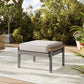 HOME Sencillo Collection -8 Piece Patio Furniture Set 1 Coffee Table 2 Small Coffee Tables 1 Loveseat 2 Lounge Chairs and 2 Ottomans Beige FredCo