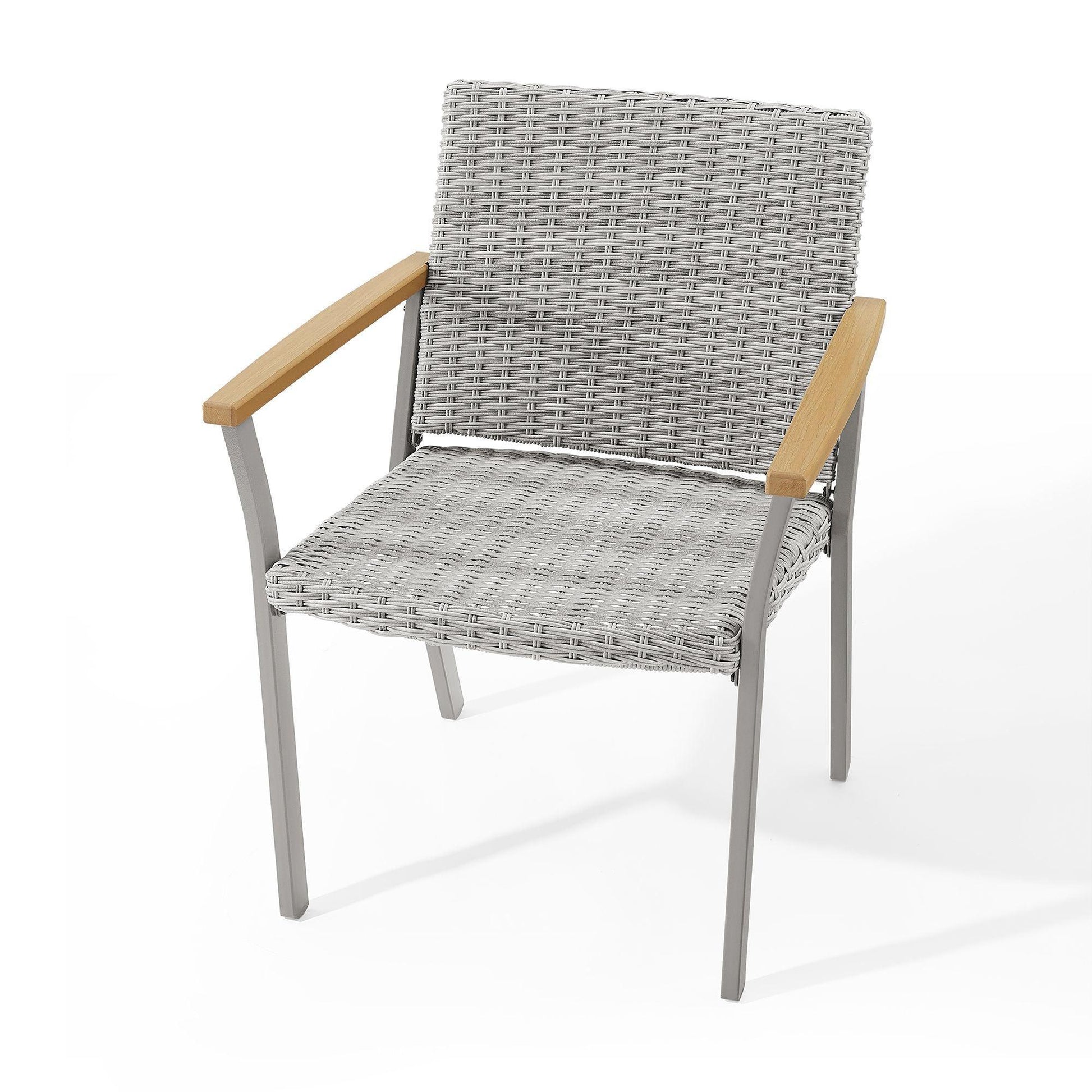 HOME Sencillo Collection - Dining Chair with Faux Wood Armrests FredCo