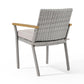 HOME Sencillo Collection - Dining Chair with Faux Wood Armrests FredCo