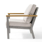 HOME Sencillo Collection - Lounge Chair with Faux Wood Armrests FredCo