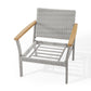 HOME Sencillo Collection - Lounge Chair with Faux Wood Armrests FredCo