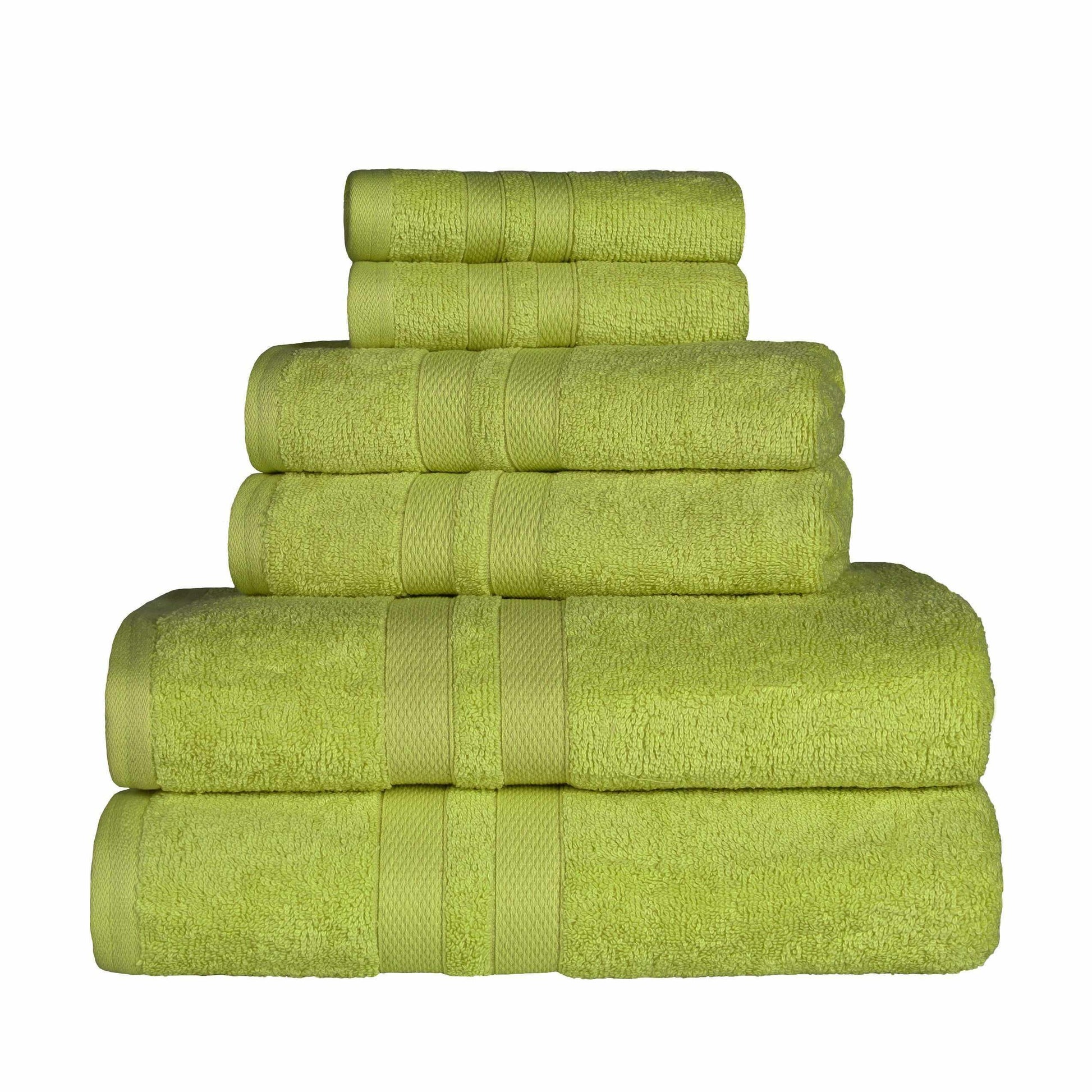 Honeycomb 100% Combed Cotton 500GSM Solitaire Border 6-Piece Towel Set FredCo