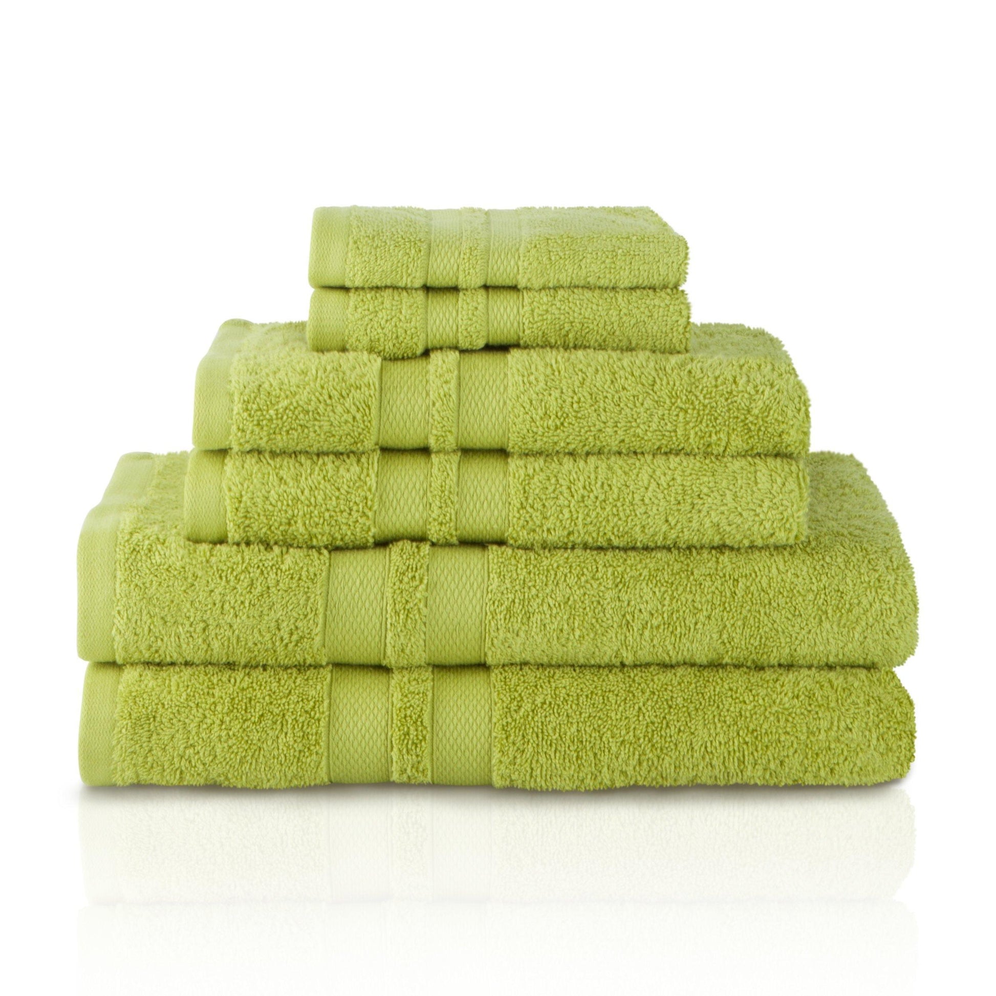 Honeycomb 100% Combed Cotton 500GSM Solitaire Border 6-Piece Towel Set FredCo