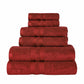 Honeycomb 100% Combed Cotton 500GSM Solitaire Border 6-Piece Towel Set FredCo