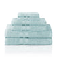 Honeycomb 100% Combed Cotton 500GSM Solitaire Border 6-Piece Towel Set FredCo