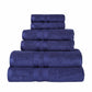 Honeycomb 100% Combed Cotton 500GSM Solitaire Border 6-Piece Towel Set FredCo