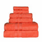 Honeycomb 100% Combed Cotton 500GSM Solitaire Border 6-Piece Towel Set FredCo