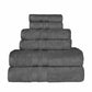 Honeycomb 100% Combed Cotton 500GSM Solitaire Border 6-Piece Towel Set FredCo