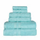 Honeycomb 100% Combed Cotton 500GSM Solitaire Border 6-Piece Towel Set FredCo