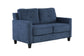 Horatio Navy Chenille 2 Seater Loveseat FredCo