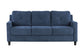 Horatio Navy Chenille 3 Seater Sofa FredCo