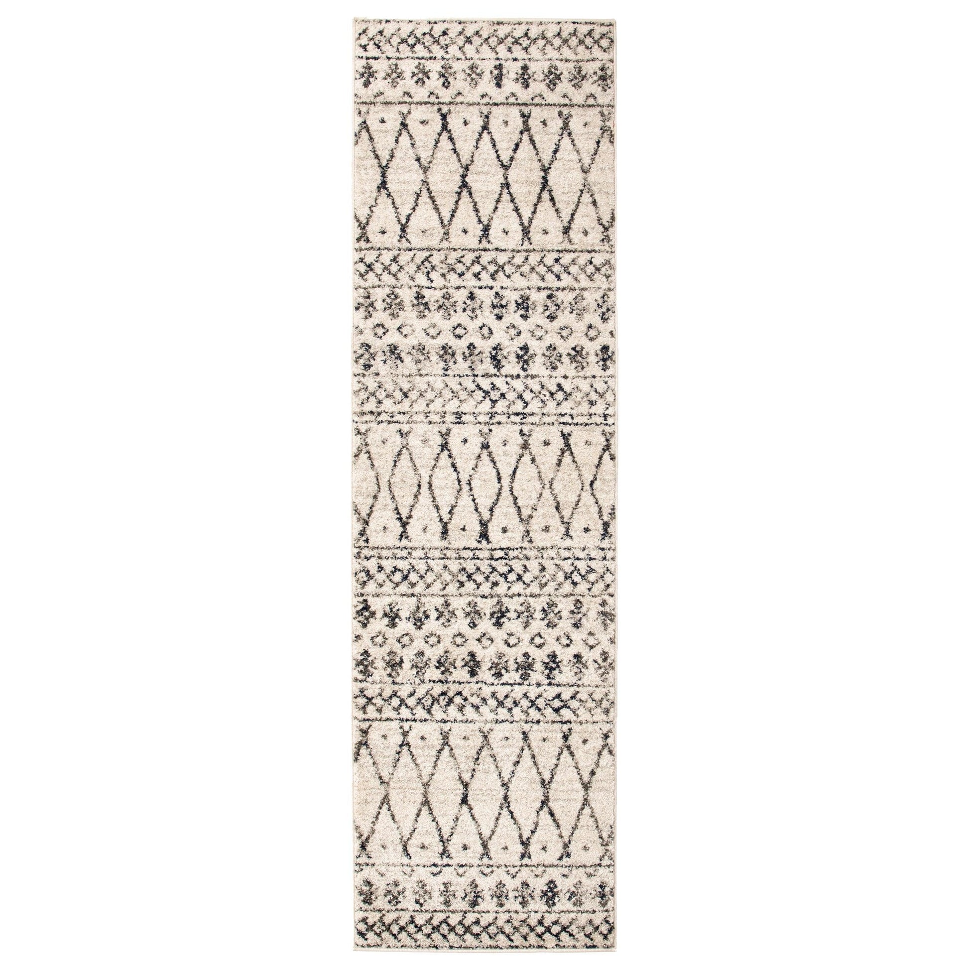 Hotoko Mid-Century Aztec Tribal Charcoal Rug FredCo