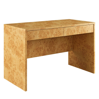 Hudson 2-Drawer Burl Wood Desk by Modway EEI-6858 FredCo