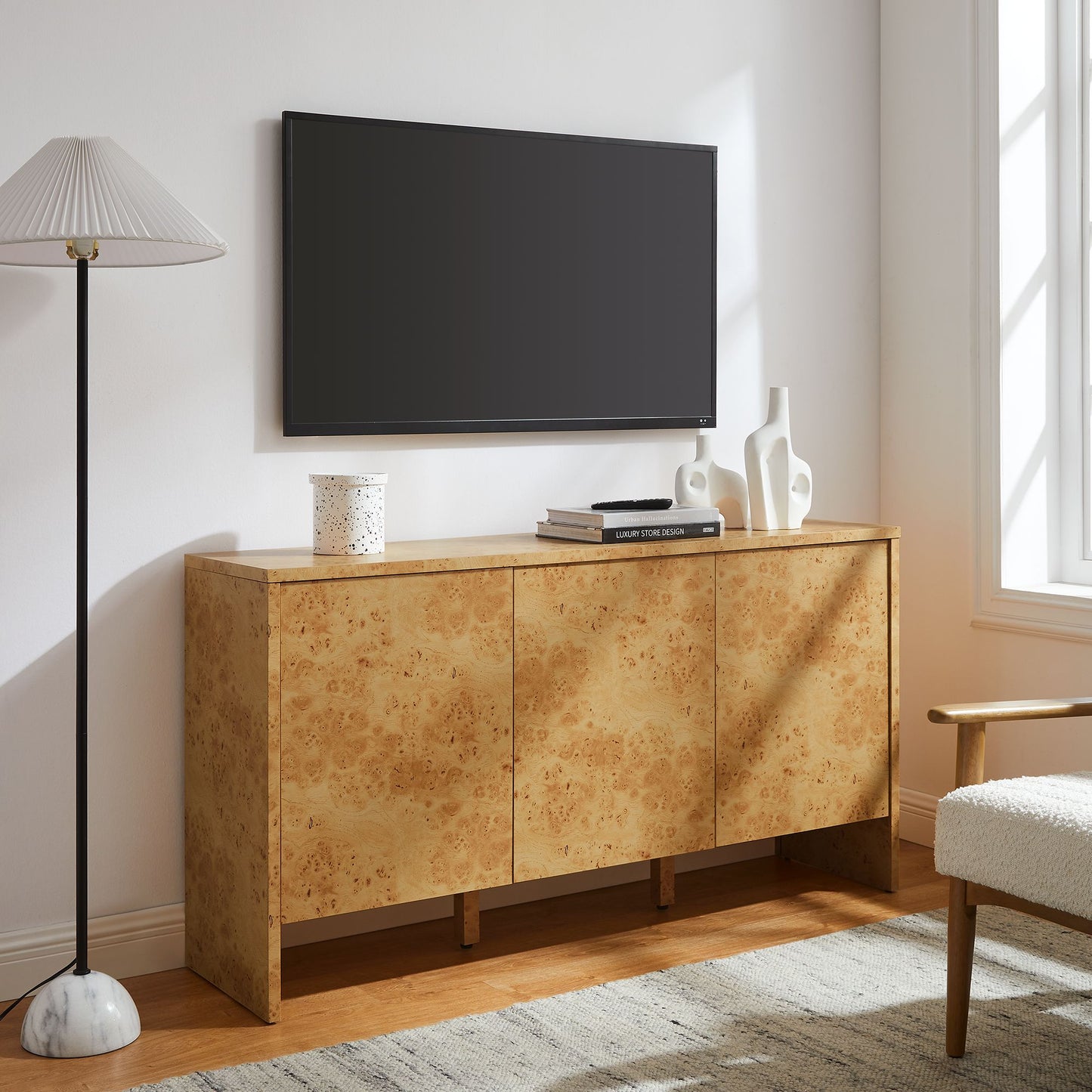 Hudson 60" Burl Wood Sideboard by Modway EEI-6860 FredCo