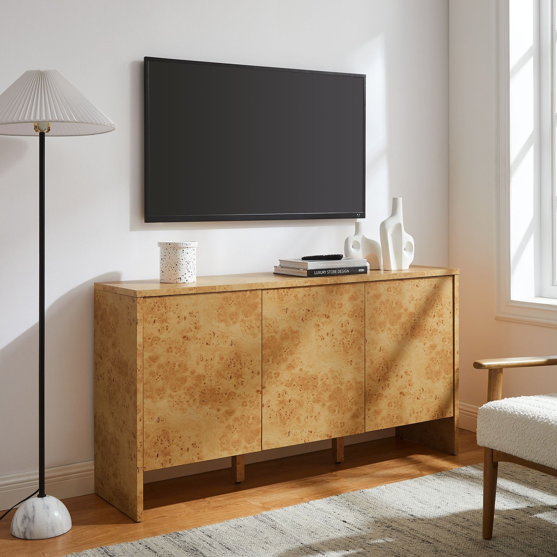 Hudson 60" Burl Wood Sideboard by Modway EEI-6860 FredCo