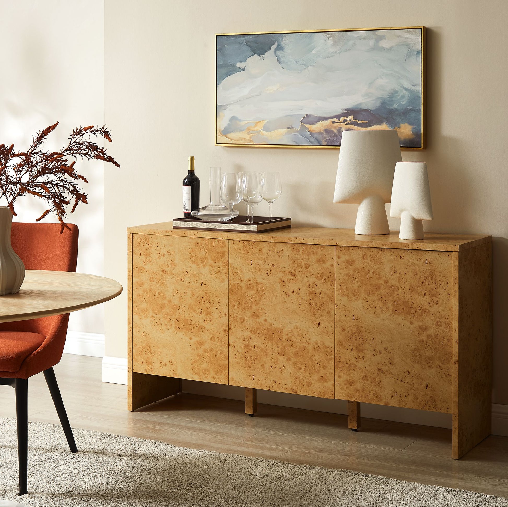 Hudson 60" Burl Wood Sideboard by Modway EEI-6860 FredCo