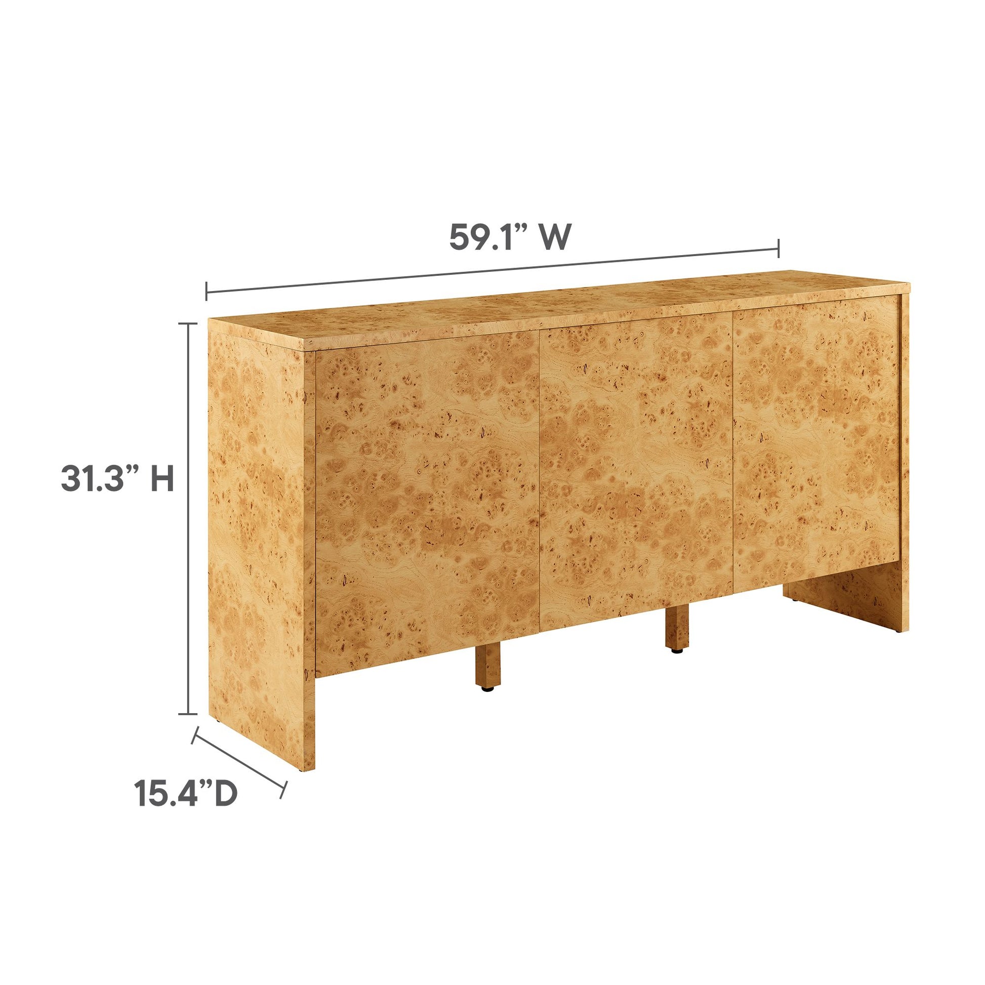 Hudson 60" Burl Wood Sideboard by Modway EEI-6860 FredCo