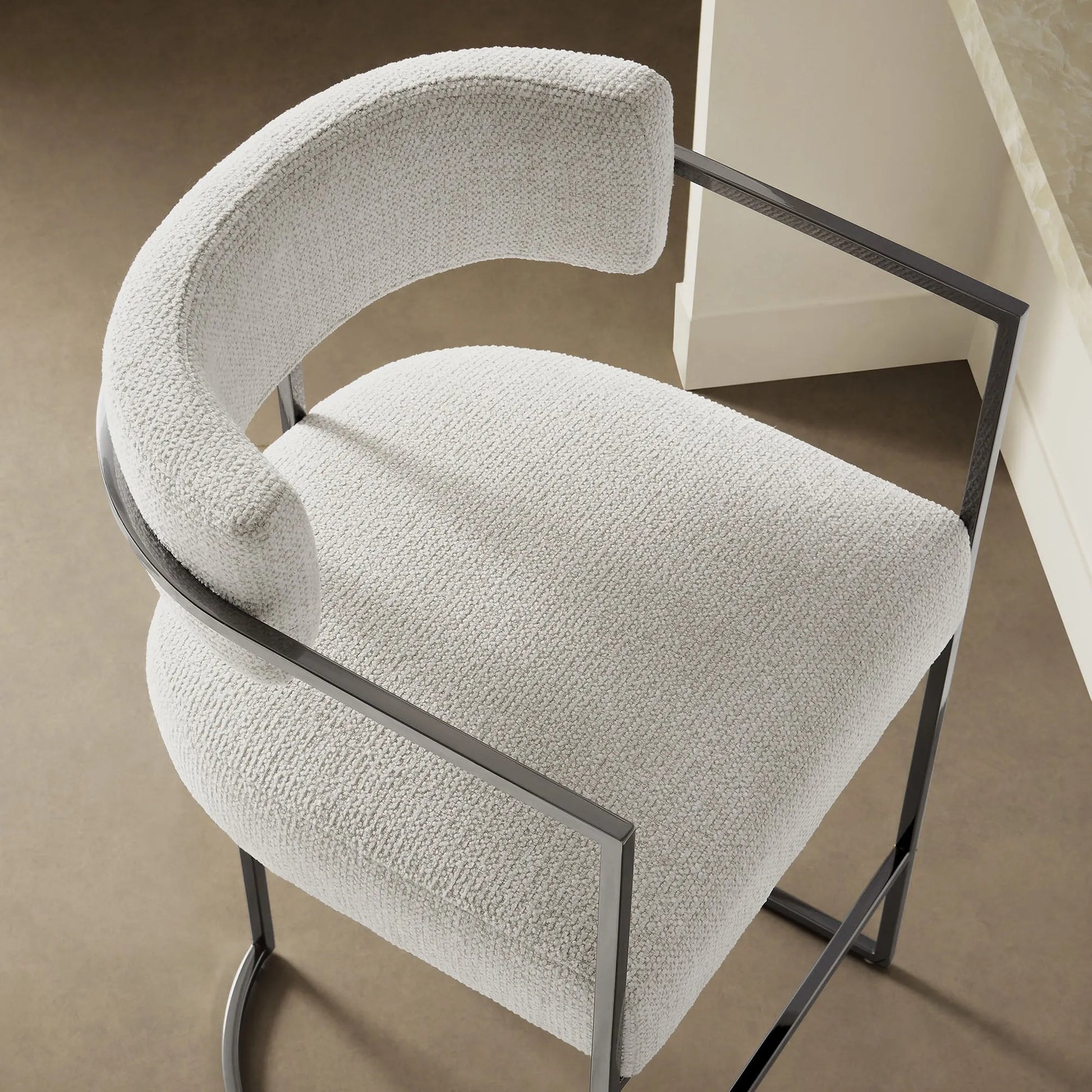 Huron Curved Back Fabric and Metal Counter Stool by Modway EEI-7227 FredCo