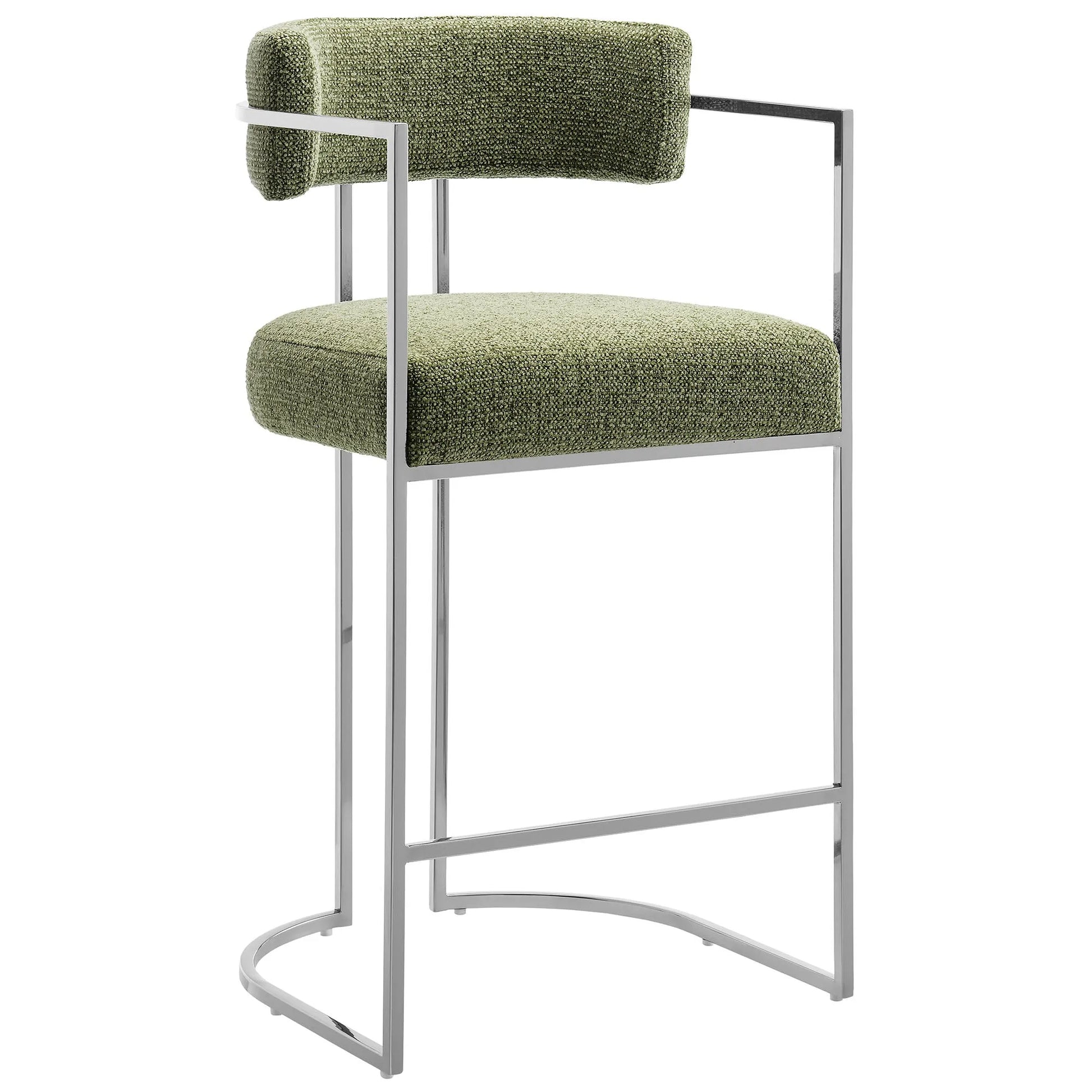 Huron Curved Back Fabric and Metal Counter Stool by Modway EEI-7227 FredCo
