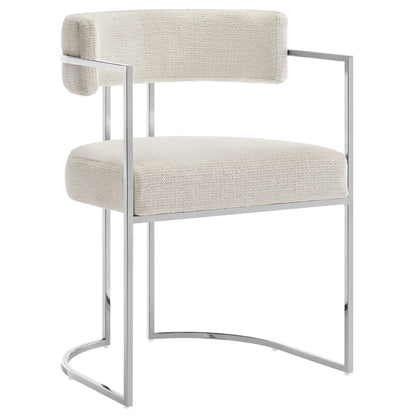 Huron Curved Back Fabric and Metal Dining Accent Chair by Modway EEI-7228 FredCo