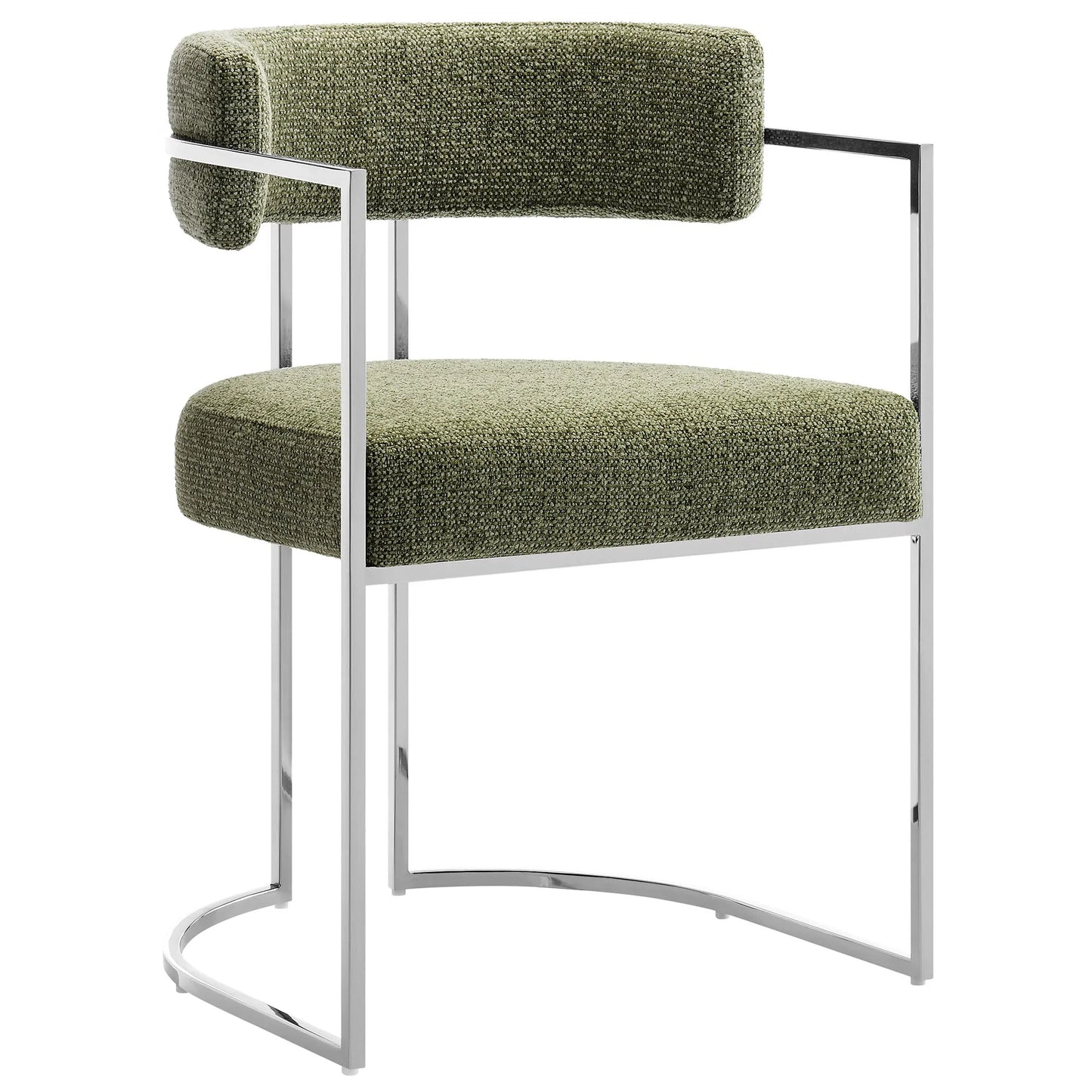 Huron Curved Back Fabric and Metal Dining Accent Chair by Modway EEI-7228 FredCo