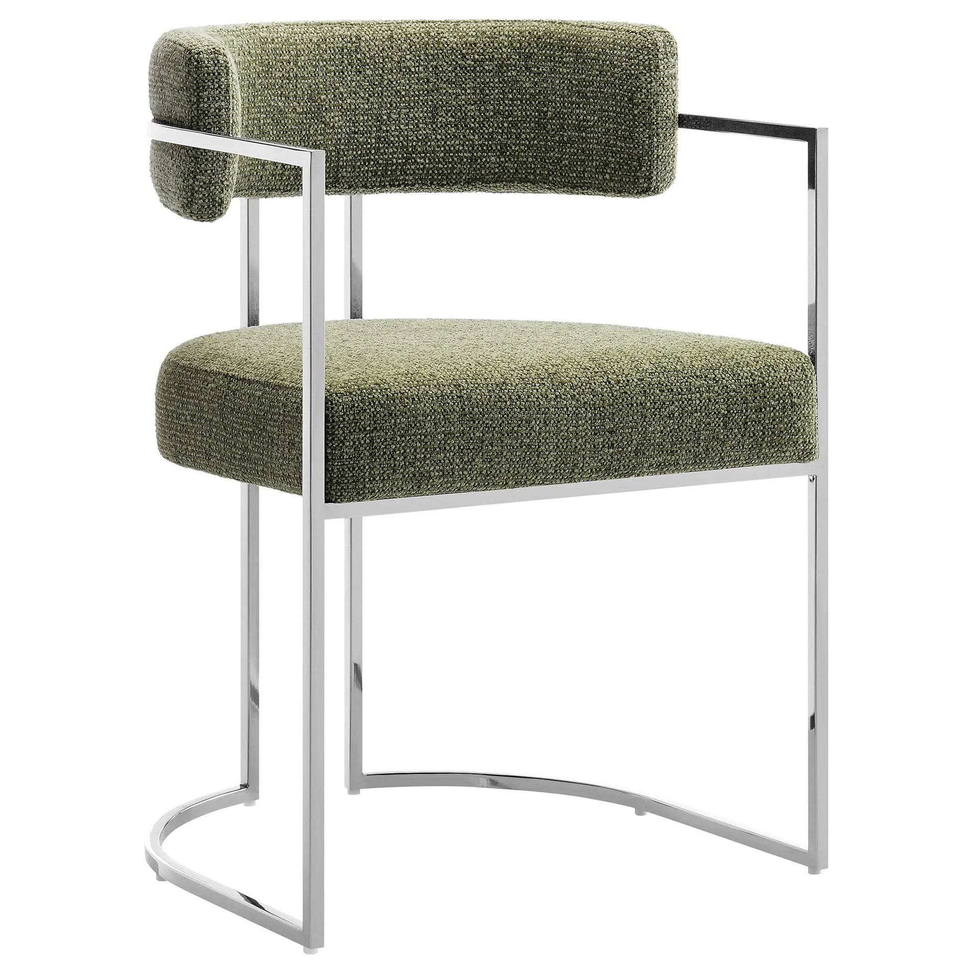 Huron Curved Back Fabric and Metal Dining Accent Chair by Modway EEI-7228 FredCo