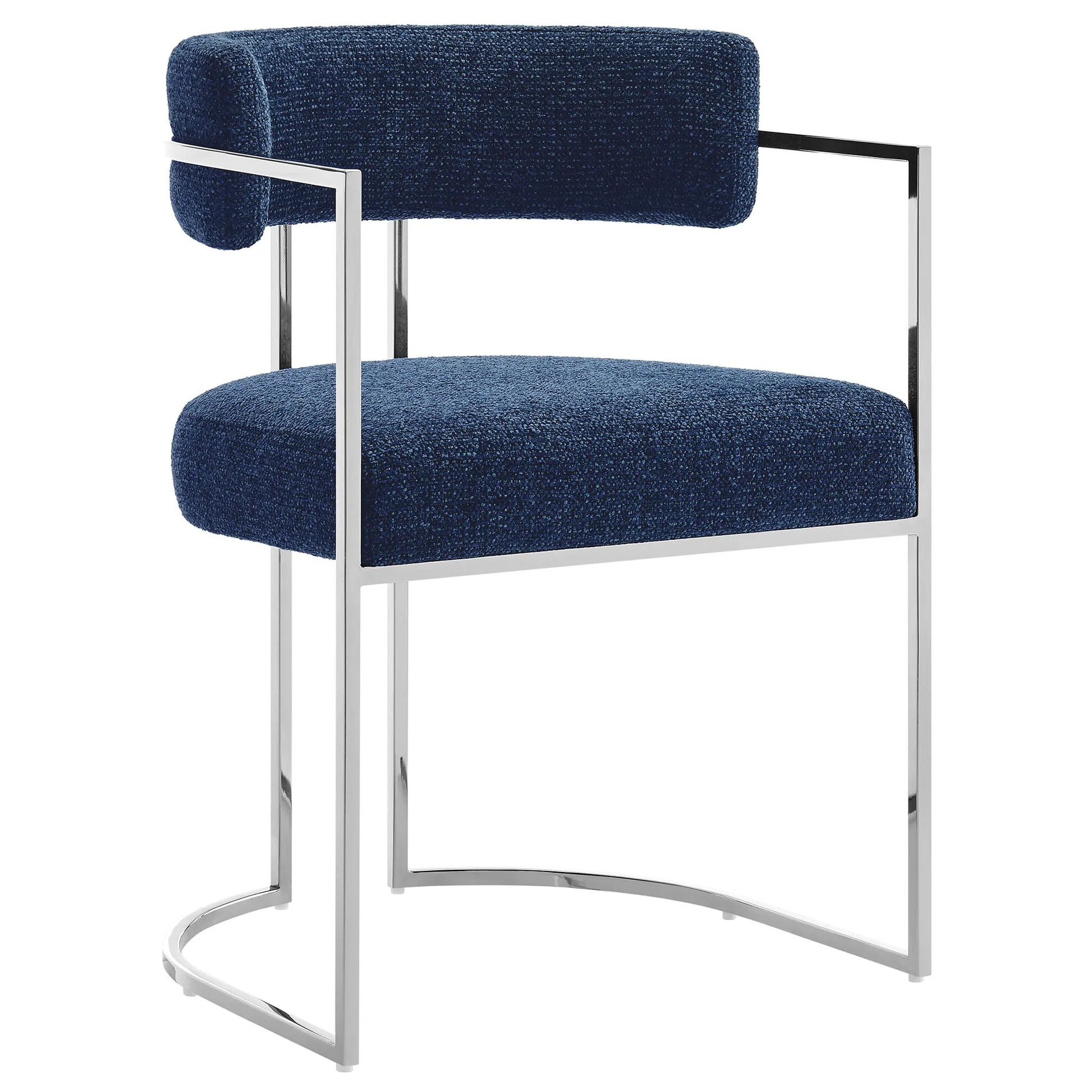 Huron Curved Back Fabric and Metal Dining Accent Chair by Modway EEI-7228 FredCo