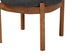 Iliana Japandi Dark Grey Fabric and Walnut Brown Finished Wood Ottoman Footstool FredCo
