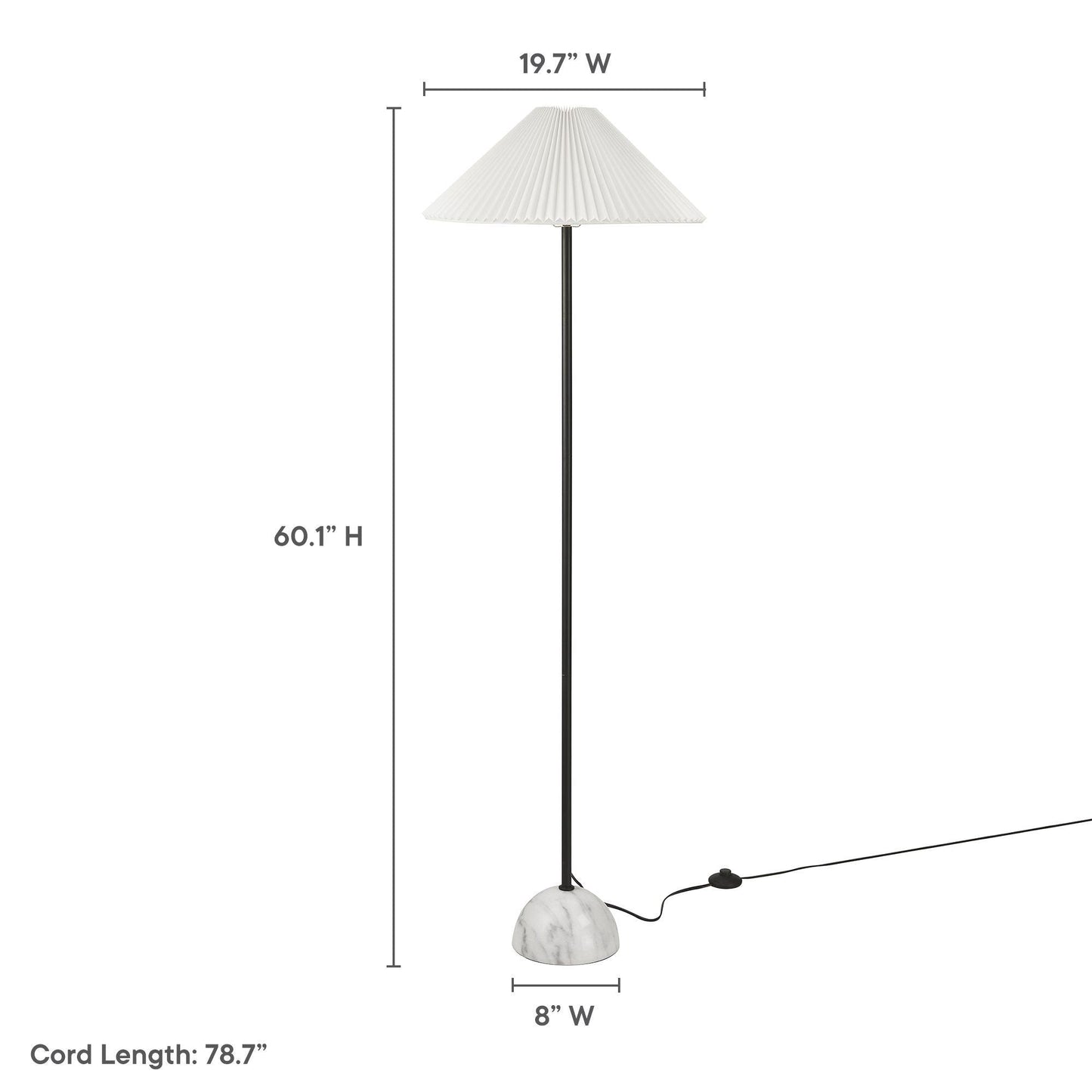 Illusion Marble Dome Floor Lamp by Modway FredCo