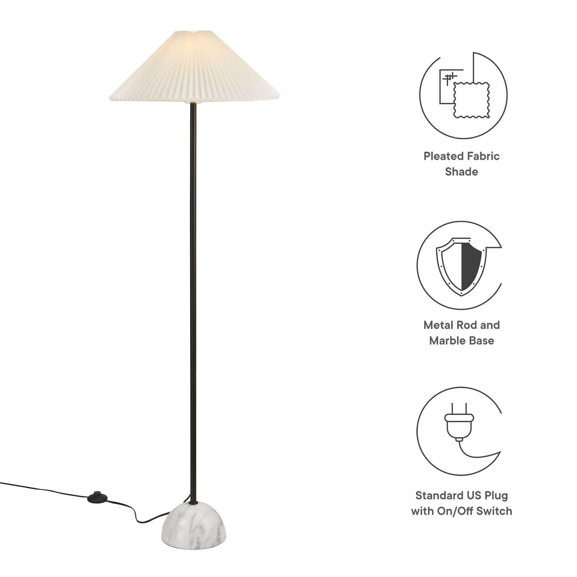 Illusion Marble Dome Floor Lamp by Modway FredCo