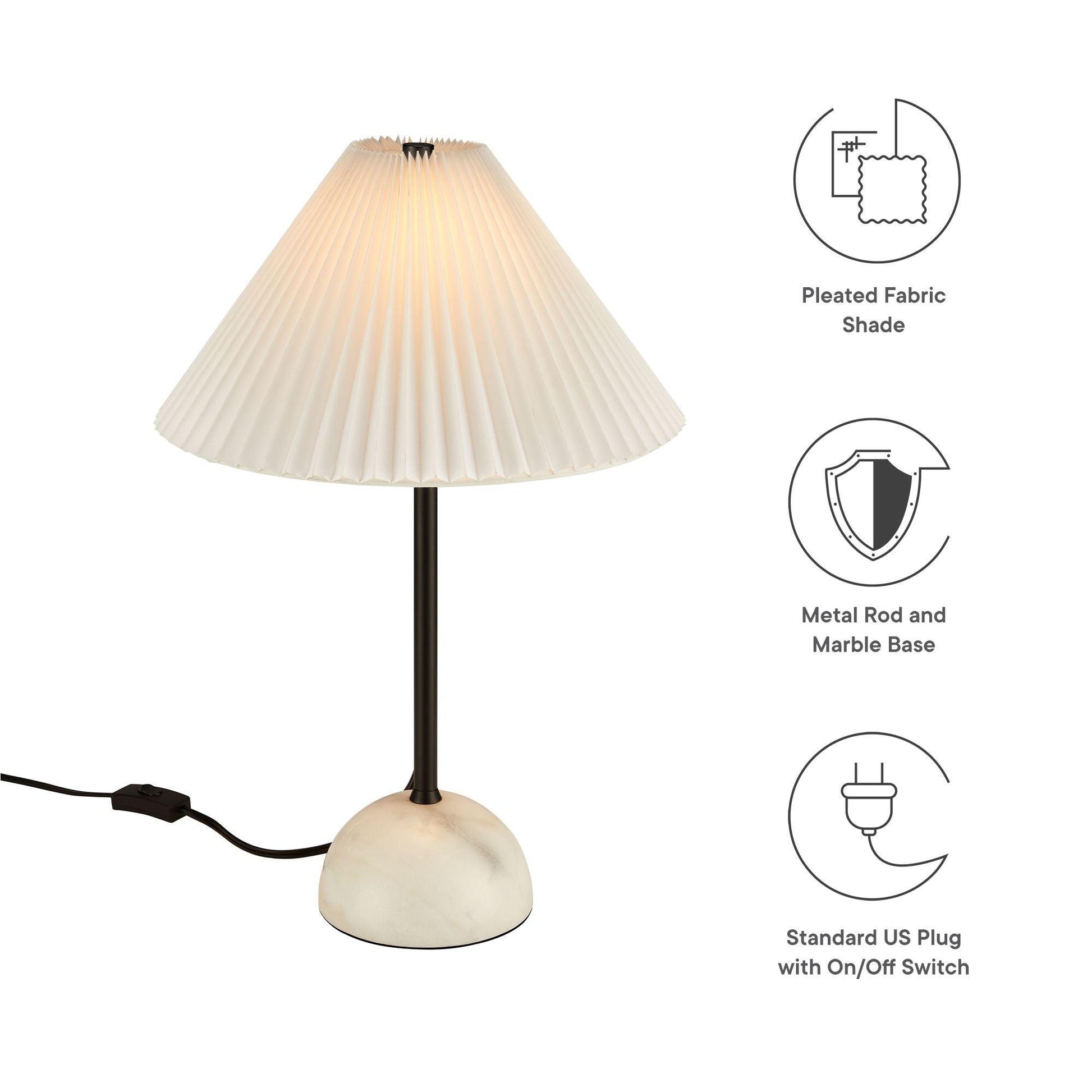 Illusion Marble Dome Table Lamp by Modway FredCo