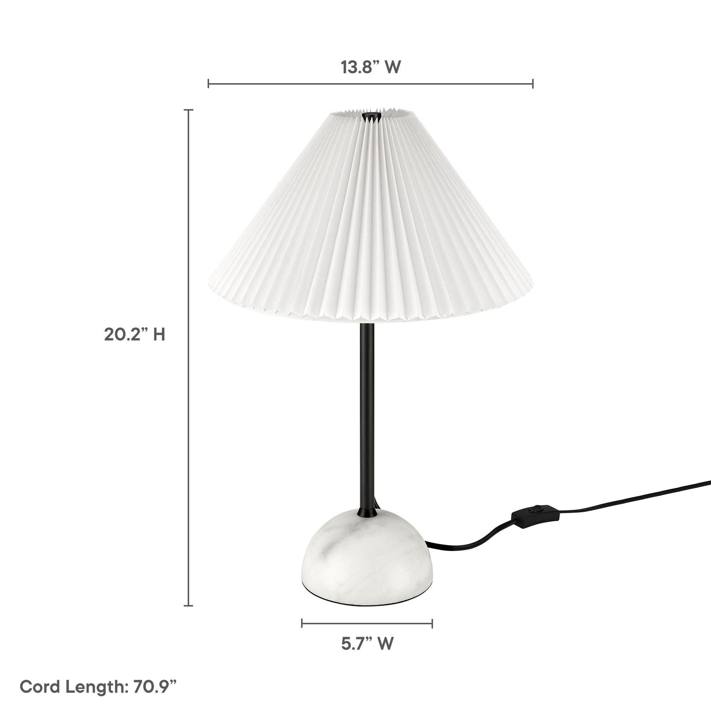 Illusion Marble Dome Table Lamp by Modway FredCo