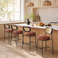 VASAGLE Bar Stools Set of 4 – Caramel Brown