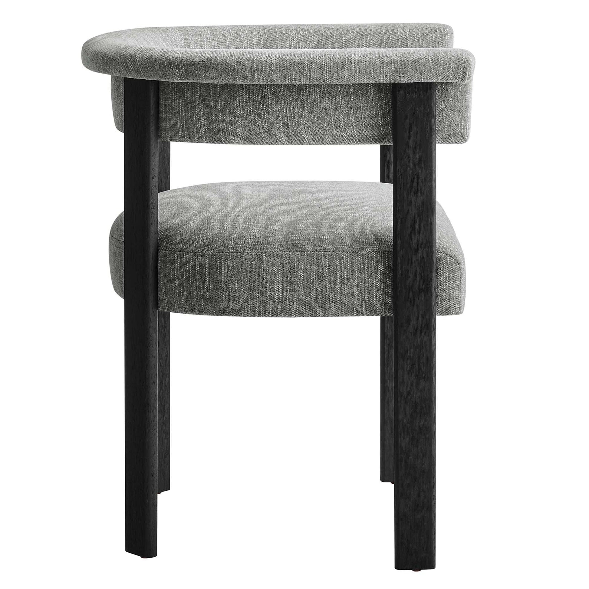 Imogen Fabric Upholstered Barrel Dining Chairs Set of 2 by Modway FredCo