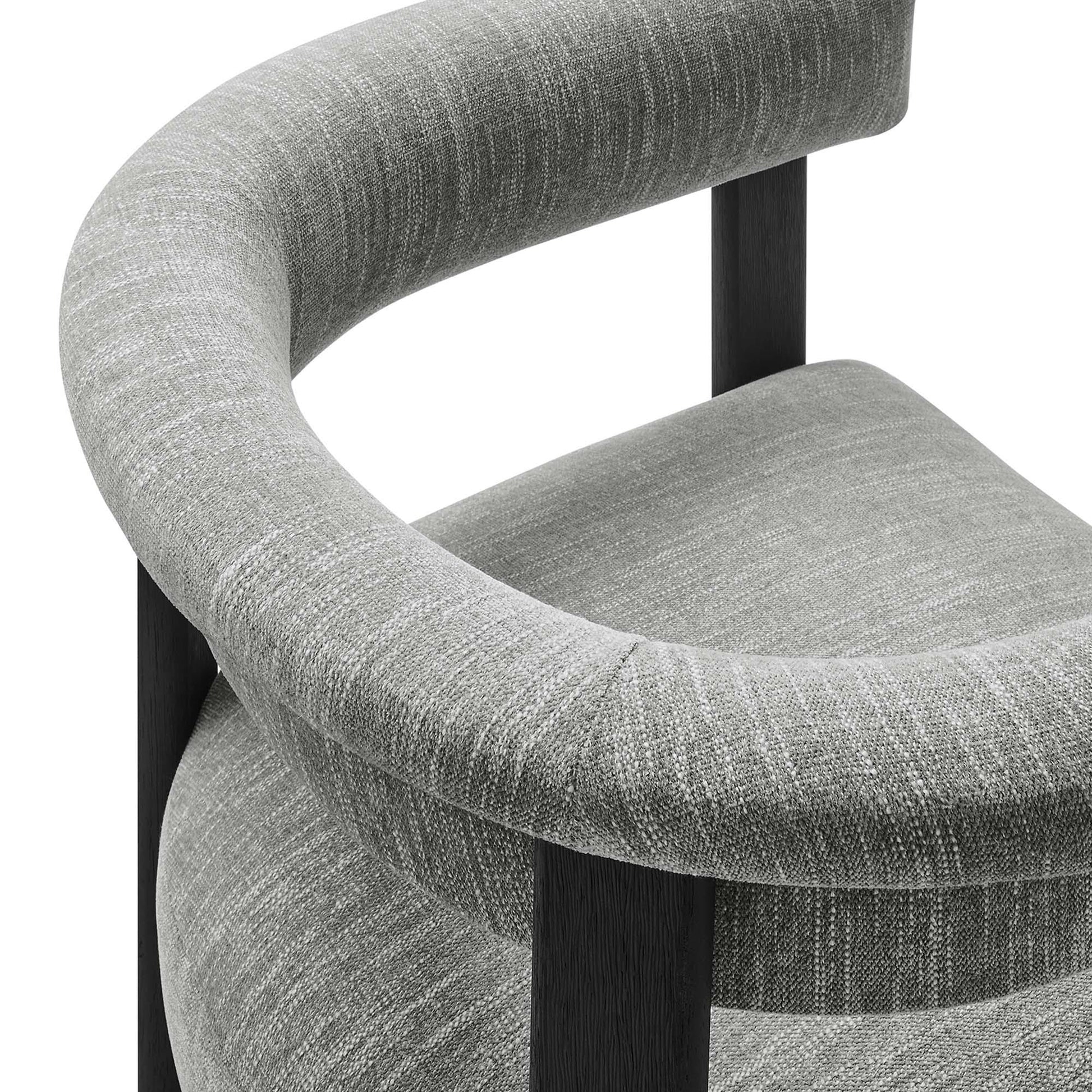 Imogen Fabric Upholstered Barrel Dining Chairs Set of 2 by Modway FredCo