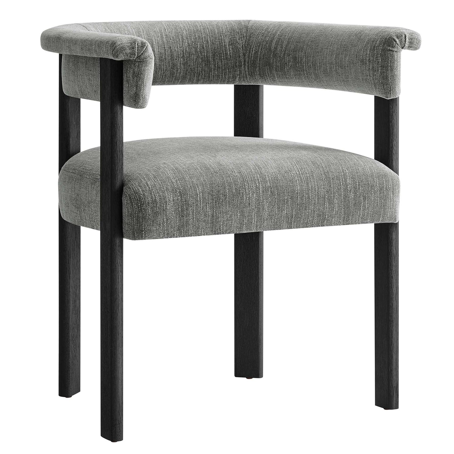 Imogen Fabric Upholstered Barrel Dining Chairs Set of 2 by Modway FredCo