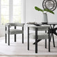 Imogen Fabric Upholstered Barrel Dining Chairs Set of 2 by Modway FredCo