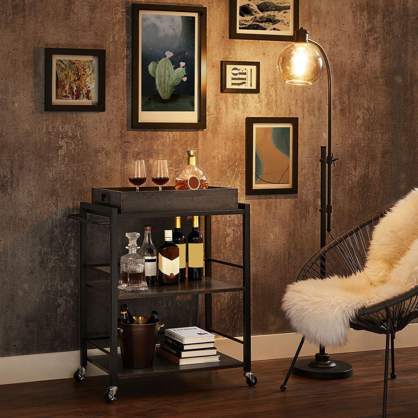 Industrial Bar Cart FredCo