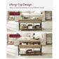 Industrial Coffee Table with Hidden Compartments FredCo