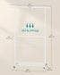industrial Double Rod Metal Clothing Rack for Hanging Clothes FredCo