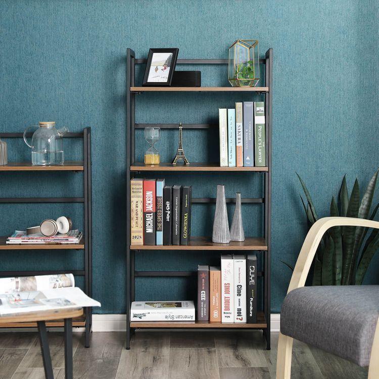 Industrial Folding Ladder Shelf FredCo