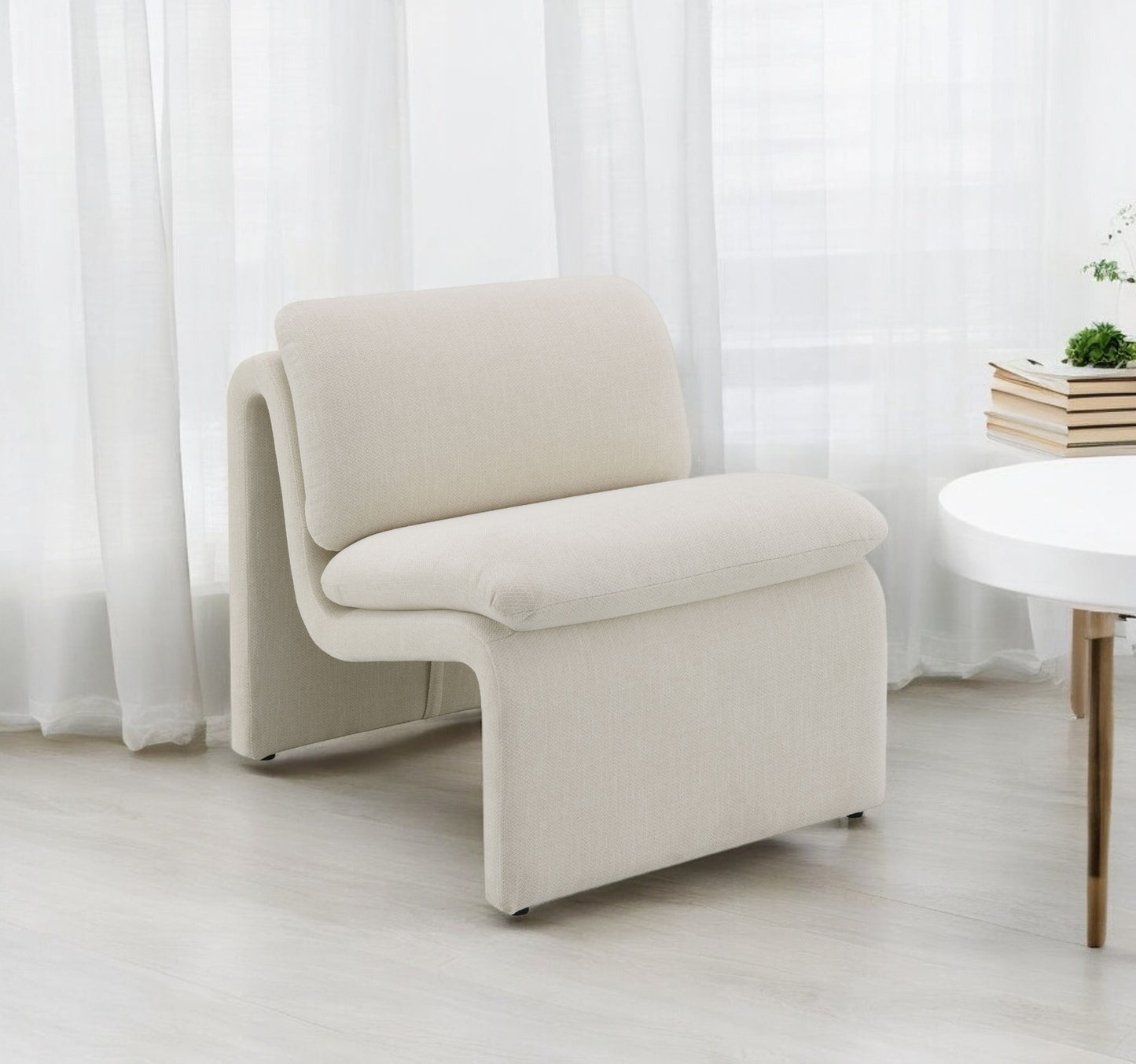 Innovative Elegance Jaeda Accent Chair in Curved Shape FredCo